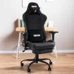 BAYBEE Drogo Multi-Purpose Ergonomic Gaming Chair 7 Way Adjustable Seat 3D Armrest, Head & Lumbar Support Pillow Home & Office Chair with Full Reclining Back Footrest (Viper Green) (Fabric) - Image 2