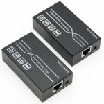 BLACK CROWN New HDMI Extender Over Cat5/6E 150M,1080P 60Hz HDMI Extender Over Cat-5 RJ45 Cable Transmitter Receiver Long Range up to150m Support 4kx2k 3D for Computer/HDTV etc.(Black) - Image 2