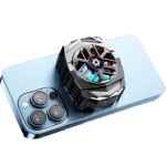 BLACK CROWN SL03 Portable Gaming Wireless Phone Cooler Fan 1300mah Battery Magnetic Semi-Conductor Mobile Phone Cooler Radiator for I-Phone I-OS, Android Gaming Accessories. (Black) - Image 2
