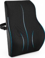Back Support Cushion for Office Chair & Car | Premium Memory Foam Lumbar Support | 2 Year Warranty | Back Pain Relief, Posture Correction & Adjustable Strap | Breathable Mesh Cover | Made in India - Image 2