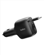 Belkin USB C Car Charger 75W w/ 30in Retractable USB C Cable - iPhone Charger, Compatible with iPhone 16 & 15 Series, Galaxy S25 Series, AirPods, Tablet, MacBook, Chromebook, etc. - Travel Essentials - Image 2