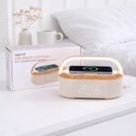 Bigsmall MoodStation 6-in-1 Bluetooth Speaker – Wireless Charging Pad (15W), LED Lamp 3 Brightness Levels, Alarm Clock, FM Radio, USB-C, 1800mAh Battery Compact 22x14x12 cm (Bluetooth Name: S29) - Image 2
