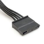 Black Adapter Cable Wire Hard Drive Converter 4 Pin 5X SATA Power Line Accessory - Image 2