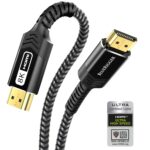 BlueRigger 10K 8K Certified HDMI 2.1 Cable 48Gbps (6.6FT, 8K 60Hz, 4K 120Hz, eARC, HDR10 VRR HDCP 2.3) Certified Ultra High Speed HDMI Cable Braided Cord - For Gaming Xbox Series X Roku HDTV Monitor - Image 2