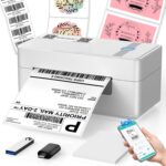 Bluetooth Thermal Label Printer | Adjustable Size | 4×6 Barcode Shipping Label Printer | Wireless High-Speed Print 3x5,2x1,Round,Etc | Print from Smartphone,Laptop,PC,Tablet | DHL,Amazon,Etc - Image 2