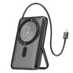Boat Qi2 Certified PB330 Pro Magsafe 10000mAh Power Bank,15W Wireless Fast Charging, Digital Display, Built-in Retractable Stand & Cable for iPhone 15/16/17/Pro/Max/Air/S25/Ultra/Pixel (Ash Black) - Image 2
