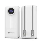 BonKaso 20000mAh Power Bank, 22.5W PD Fast Charging, USB-A & Type-C Output, Digital Display,– High-Capacity Portable Charger - White - Image 2