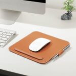 CLADD INTERNATIONAL Vegan Leather Mouse Pad Wrist Rest Ergonomic Mousepad Stitched Edge with Pen Loop | Cushion Foam Support & Pain Relief | Computer Laptop Home & Office - Image 2