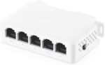 COOLCOLD PoE Switch 5 Port, 1 in 4 Out Extender, Repeater Support IEEE802.3af/at/bt Powered 90W, 100Mbps Ethernet Powered Passthrough Switch, Extend 250m(328ft), Wall and Din-Rail Mount (White) - Image 2