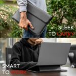 Capes Elevate Armour Laptop Sleeve/Stand/Case | 2-in-1 | Carbon Fibre Sleeve for Laptops | Scratch & Water Resistant | Slim Protective Cover Magnetic Flap (13/14 Inch) - Image 2