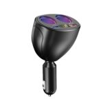 Car Charger, 120W Car Cigarette Lighter Splitter with QC3.0 & 3.1A USB Ports 12V/24V Car Charger Car Lighter Adapter with LED Voltage Display Car Charger Fast Charging for GPS Dash Cam - Image 2