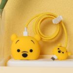 Cartoon 3D Design Protective Case for 18W 20W iPhone 14 13 12 11 Pro Max Fast Charging Cable Adapter Charger, Cute Cartoon Lightning Data Cable Case for iPhone Charger Winnie-The-Pooh - Image 2