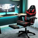 Casa Copenhagen Designed in Denmark,High-Back Italian Leather Gaming Ergonomic Chair with Advanced Mechanism & Electric Back Massager, Memory Foam Seating & Multi Function Arm-Rest - Red & Black - Image 2