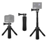 Cason -Tripod Monopod with Mini Selfie Stick & Tripod Kit for Action Camera Cason CN10,CS6, gopro Accessories, Gopro Hero 10/9/8/7/6/5, DJI Osmo Action,SJCAM and All Action Cameras (Black) - Image 2