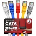 Cat6 Ethernet Cable Pack of 5 | Multicolour | 1Gbps High Speed LAN Internet Cable | RJ45 Gigabit Network Patch Cord for Router, PC, Laptop, Gaming, Smart TV (2.5m) - Image 2
