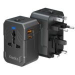Ceptics Universal Travel Adapter with 20W USB-C, All in One Travel Accessories with 1 USB A (18W), 1 Type C and Universal Socket, Compact International Adapter for Worldwide Use - Image 2