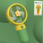 Colorful Desktop Portable USB Fan Built-in Rechargeable Battery Operated Summer 3 High-Speed Cooling Fan Table Hand Base For Home Office Indoor Outdoor Travel (Green) - Image 2