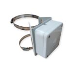 Combo of Pole Mounting clamp Bracket with 2 Nos.100 MM SS Loops (Rings) & 4 Inch Junction Box for CCTV Security Camera Indoor Outdoor Universal Compatible (White) - Image 2