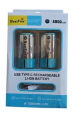 Compatible with BestFire D-7200mWh-1.5V USB 4800mAh Type-C Rechargeable Li-ion Battery (Pack of 2). - Image 2