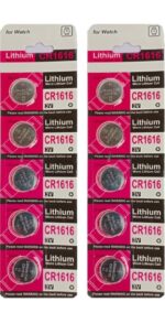 Compatible with Lithium Micro Lithium Cell CR1616 3Volt Coin Button Battery (Pack of 10) - Image 2