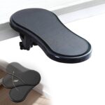 Computer Adjustable Arm Rest Support Bracket,Ergonomic Mouse Arm Elbow Rest Pad，Support for Keyboard Armrest Extender Rotating Mouse Pad Holder for Table, Office, Chair, Desk (Black) - Image 2