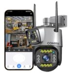 Conbre DoubleXR 3MP Dual Lens Wireless WiFi Outdoor Smart CCTV Camera | Ultra HD View | Double Side View | Two Way Talk | Motion Detection | Night Vision | Support Upto 128gb sd Card - Image 2