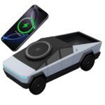 Cybertruck 3 in 1 Wireless Charger Fast Charging Dock for Phone Watch & Earbuds 15W Magnetic Stand Futuristic Design Safe & Travel Friendly - Image 2
