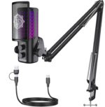 DIGIMORE USB Microphone System | Boom Arm Mic | 192kHz Sampling | Unidirectional | for Streaming, Podcast, Gaming & Recording | PC Compatible (D-530) - Image 2