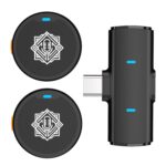 DIGIMORE Wireless Lavalier Microphone| Dual Mics with Level 3 Noise Reduction, Low Latency & Real-Time Monitoring| 8Hrs Battery| Type-C| for iPhone and Android| Vlogging, Live, Interview (D-460 Lite) - Image 2