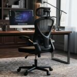DROGO Ergonomic Office Chair for Work from Home with Breathable Mesh, Flip-up Armrest, Adjustable 3D Headrest & Lumbar Support | Computer Chair for Study | Gaming Chair with 130° Recline (Black) - Image 2