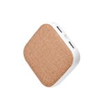 DUDAO Mini Linen Portable 10000 mAh Ultra Compact High Capacity Fast Charging Type C and Micro USB Input Power Bank for Android; iPhone; Smartphones; Smartwatch; Neckband; Bluetooth Speakers (Brown) - Image 2