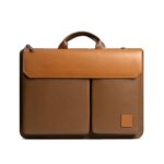 DailyObjects Leather Urban Tech Briefcase Bag | Laptop Messenger Bag with Sturdy Handle | Detachable Shoulder Strap | Magnetic Closure & Trolley Sleeve | Compatible with MacBook & Laptops Upto 14 Inch - Image 2