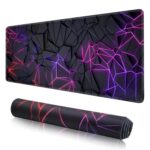 Desk Mouse Mat, Extended Gaming, Office Keyboard Pad, Waterproof Non-Slip Surface, Stitched Edge Anti-Fray Thick Fabric Rubber Base Mat for Home Laptop Study or Work Setup - Image 2