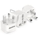 Destinio Type G Travel Adapter | UK Plug Adapter for India to UK, UAE, Singapore & More | Universal Socket, 13A 250V 2500W| International Travel Plug Adapter | CE & RoHS Certified (Pack of 3) - Image 2