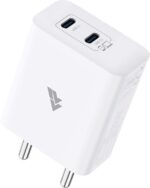 Dr Vaku® 40W PD Dual Port GaN Charger Type C Adapter for iPhone 17/17 Air/17 Pro/Max, iPhone 16/16 Plus/16 Pro/16 Pro Max, 15/14/13/12 Series, Samsung & All Android Devices USB-C Fast Charger- White - Image 2
