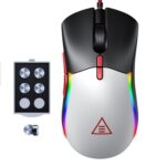 EKSA EM200 Gaming Mouse Wired, USB Mice with 13 RGB Backlit (Black and White) - Image 2