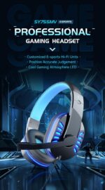 ENTWINO Soldier SY755 Gaming Headphone & Mic, Red LED Light, USB & 3.5 mm Jack Connector Wired Gaming - Image 2