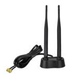 Eightwood 9dBi Dual Band WiFi Antenna 2.4GHz 5GHz RP-SMA WiFi Antennae Magnetic Base for PC Desktop Computer PCI PCIe WiFi Bluetooth Wireless Network Card WiFi 6 Router - Image 2