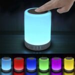 Elecstars Touch Bedside Lamp - with Bluetooth Speaker, Dimmable Color Night Light, with Smart Touch Control - white - Image 2