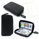 Elv Portable Memory Card Storage Wallet Protective 22 Slots Sd Card Carrying Case - Soft Black - Image 2