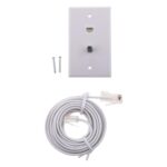 Enakshi® Coaxial F Connector Ethernet Network Wall Plate+RJ11 ADSL to Cable|Computers/Tablets & Networking | Computer Cables & Connectors | Networking Cables & Adapters | Plugs Jacks & Wall Plates - Image 2
