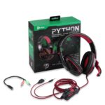 Enter Python Wired Gaming Headphone with 40Mm Driver, Adjustable Headband with Led Lights and Passive Noise Cancellation with Free Y Splitter - Over Ear - Image 2