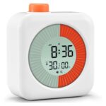 EooCoo Digital Visual Timer,60-Minute Countdown Timer for Kids and Adults,LCD Screen Pomodoro Time Management Education Tool,Timer Clock Alarm 3-in-1 for Kitchen,School,Office,ADHD - White - Image 2