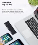 External Hard Drive Portable SSD External Hard Drive,Solid State Data USB 3.0 Type-C Support for Computer Backup Drive Windows XP PC Laptop and Mac Data Storage Transfer Silver 2TB - Image 2