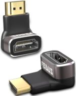 FEDUS 8K Ultra HD HDMI Connector 90+270 Degree L-Shape Male to Female Converter Right Angle Adapter Extender for TV Led LCD Stick, Xbox PS3 PS4 PS5 Supports 3D HDR 8K@60Hz 4K@144Hz - Image 2