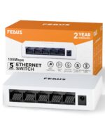 FEDUS NEXTPORT-500, 5-Port Fast Ethernet Switch 10/100Mbps, Network Splitter Hub for Desktop & SOHO, Unmanaged Plug & Play RJ45 LAN Expander, Fanless, for PC, Router, CCTV & Smart TV,Laptop,Gaming,Nas - Image 2