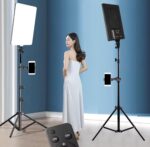 FKU 16inch LED Video Light Panel 2700K-6500K Photo Studio Lamp,Remote and 7FEET Tripod Stand Flash [16 Inch Light + 7 Feet Stand Flash (16" Touch PANAL Light+7 FEET) - Image 2