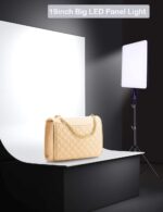 FKU 19 Inch LED Video Light Panel Light Portable Studio Lights for Photoshoot Lighting for Video Recording with NP-9988 7 FEET Heavy Duty (800 Grm) Tripod Stand and Phone Holder Selfie PANAL Light - Image 2