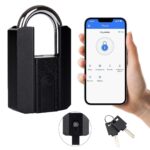 (FPAL-2K) Navkar Systems Smart Heavy Duty Fingerprint Padlock with APP - Waterproof Biometric Smart Lock with Key for Warehouse, Fence, Outdoor Gate - Image 2