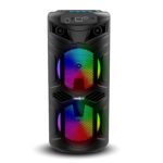 FRONTECH Wireless Bluetooth Speaker with RGB Lights | Upto 2 Hours Playback Time | Dual 5W Drivers | USB/TF/FM Radio/Aux/Microphone Connectivity | 1200 mAh Battery | 1 Year Warranty (SW-0068,Black) - Image 2